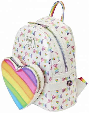 Mini sac à dos + Sac banane Cœur Arc-en-ciel Loungefly