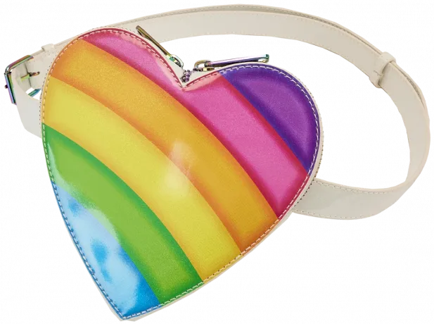 Mini sac à dos + Sac banane Cœur Arc-en-ciel Loungefly