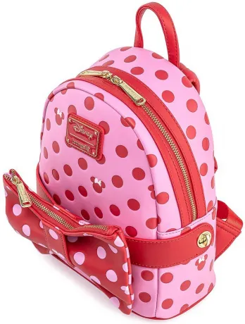 Mini sac à dos &amp; Sac Banane Minnie Nœud Rose Loungefly