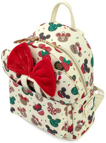 Mini sac à dos + Serre-tête Mickey et Minnie Mouse Biscuits de Noël Loungefly