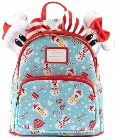 Mini sac à dos + Serre-tête Mickey et Minnie Snowman Loungefly