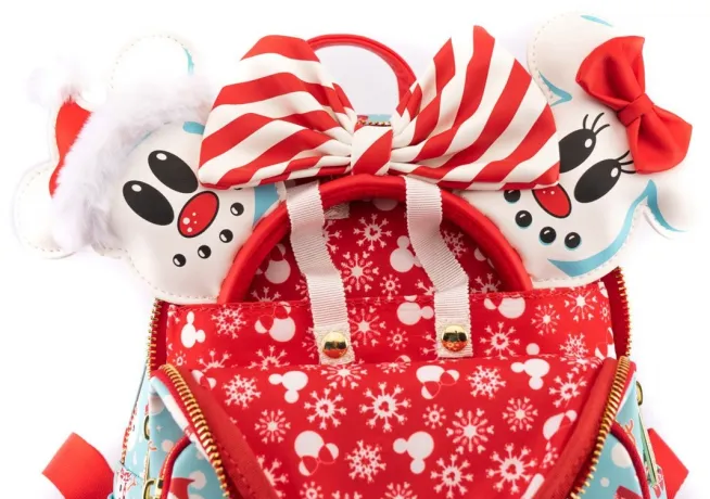 Mini sac à dos + Serre-tête Mickey et Minnie Snowman Loungefly
