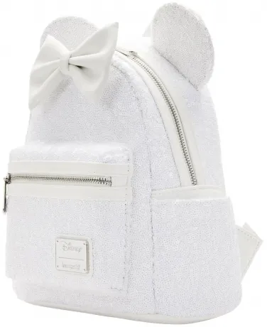 Mini sac à dos + Serre-tête Minnie Nœud Sequin Loungefly