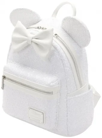 Mini sac à dos + Serre-tête Minnie Nœud Sequin Loungefly