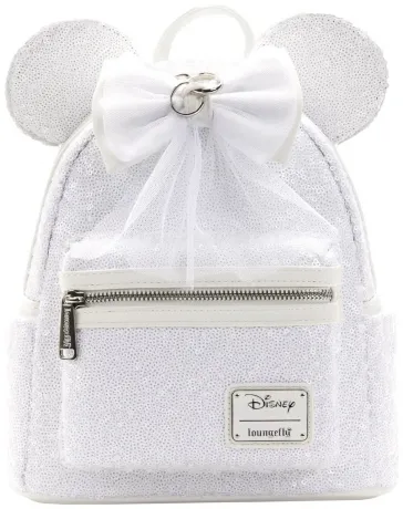 Mini sac à dos + Serre-tête Minnie Nœud Sequin Loungefly
