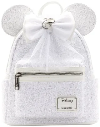 Mini sac à dos + Serre-tête Minnie Nœud Sequin Loungefly