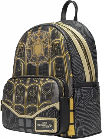 Mini sac à dos Spiderman Costume Noir et Or Cosplay Loungefly