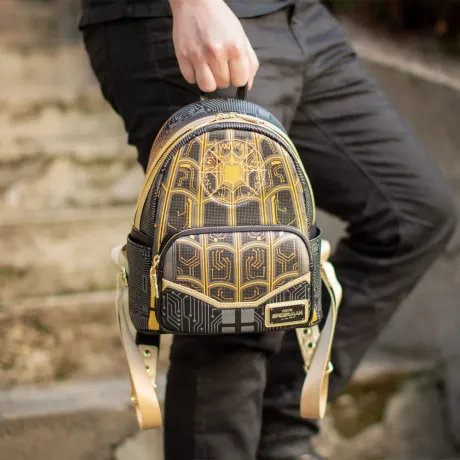 Mini sac à dos Spiderman Costume Noir et Or Cosplay Loungefly