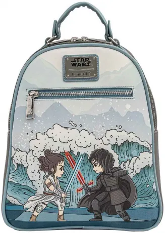 Mini sac à dos L&#039;Ascension de Skywalker Kylo Ren &amp; Rey Émotions Mitigées Loungefly