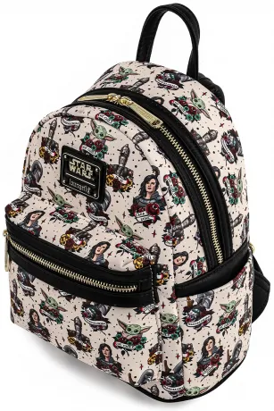 Mini sac à dos Star Wars Le Mandalorien Tatouages Loungefly