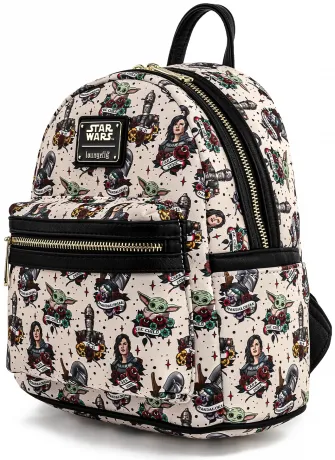 Mini sac à dos Star Wars Le Mandalorien Tatouages Loungefly