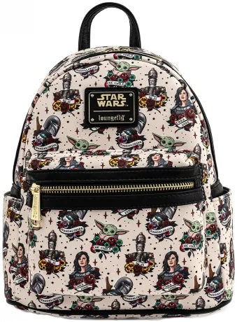 Mini sac à dos Star Wars Le Mandalorien Tatouages Loungefly