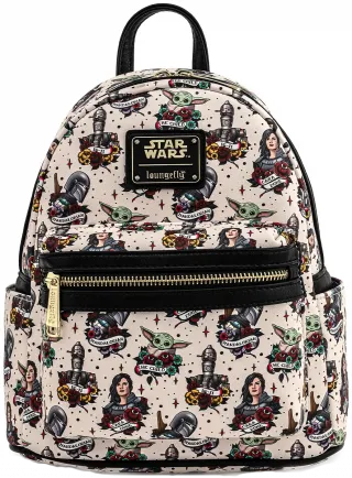 Mini sac à dos Star Wars Le Mandalorien Tatouages Loungefly
