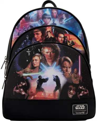 Mini sac à dos Star Wars Trilogie 2 Triple Poches Loungefly
