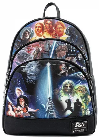 Mini sac à dos Star Wars Trilogie Triple Poches Loungefly