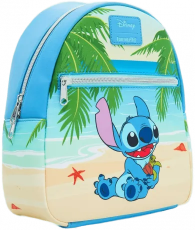Mini sac à dos Stitch avec une Tortue à la Plage Loungefly