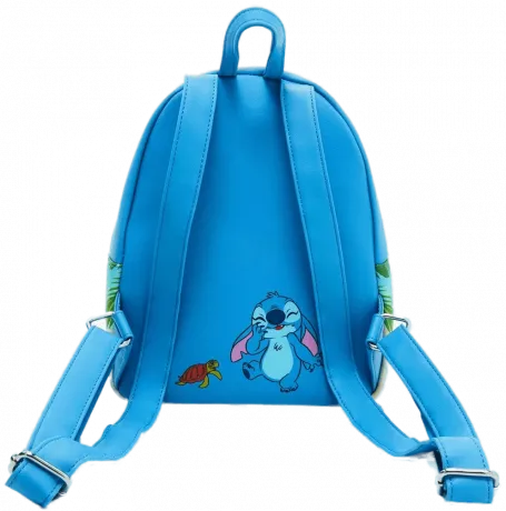 Mini sac à dos Stitch avec une Tortue à la Plage Loungefly