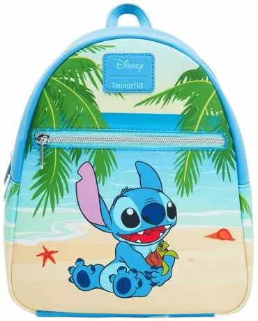 Mini sac à dos Stitch avec une Tortue à la Plage Loungefly