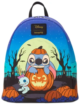 Mini sac à dos Stitch Citrouille Glow Loungefly