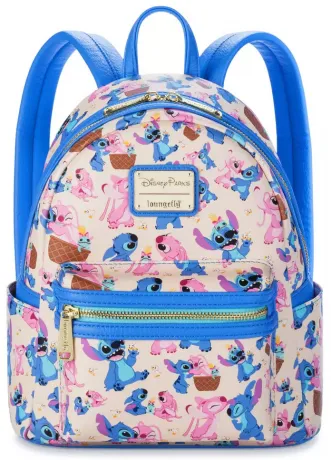 Mini sac à dos Stitch et Angel Impression Intégrale Loungefly