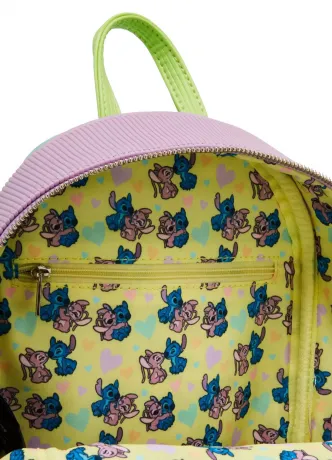 Mini sac à dos Stitch et Angel Velours côtelé Loungefly