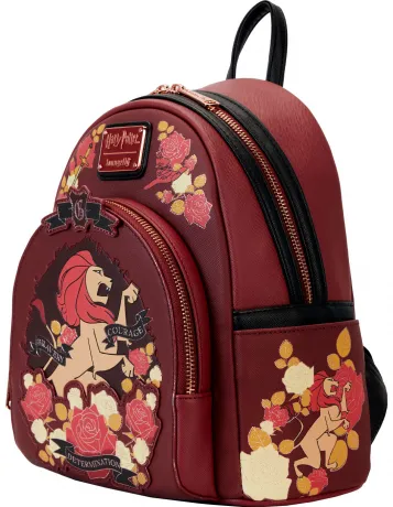 Mini sac à dos Tatouage Floral de la Maison Gryffondor Loungefly