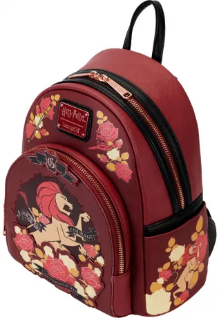Mini sac à dos Tatouage Floral de la Maison Gryffondor Loungefly