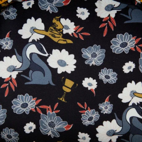 Mini sac à dos Tatouage Floral de la Maison Poufsouffle Loungefly