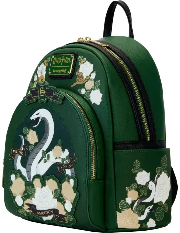 Mini sac à dos Tatouage Floral de la Maison Serpentard Loungefly