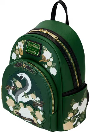 Mini sac à dos Tatouage Floral de la Maison Serpentard Loungefly