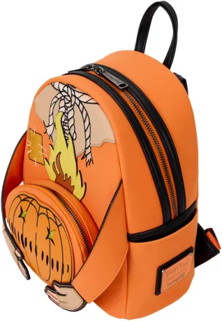 Mini sac à dos tête de citrouille enflammée Sam Light Up Glow Loungefly