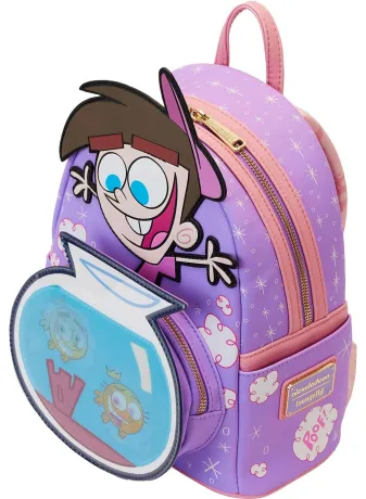 Mini sac à dos Timmy Turner Bocal à poisson Cosmo et Wanda Lenticulaire Loungefly