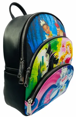 Mini sac à dos Triple Poches Disney Gentils vs Méchants Scènes 2 Loungefly