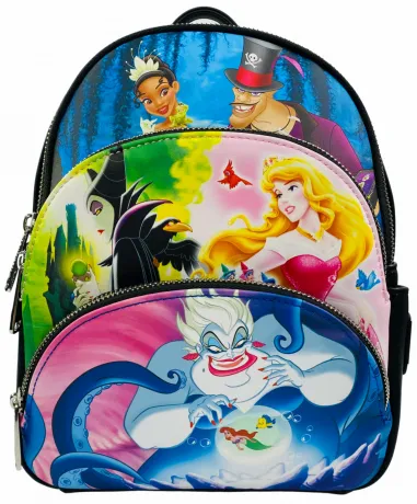Mini sac à dos Triple Poches Disney Gentils vs Méchants Scènes 2 Loungefly