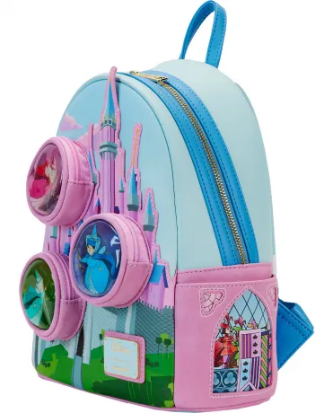 Mini sac à dos Trois Bonnes Fées Château Vitrail Loungefly