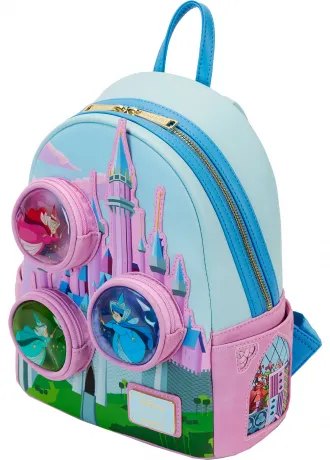 Mini sac à dos Trois Bonnes Fées Château Vitrail Loungefly