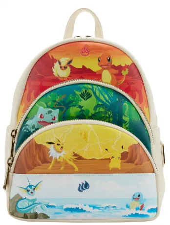 Mini sac à dos Triple Poches Types de Pokémon Loungefly