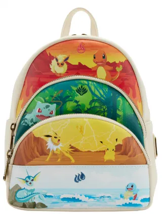 Mini sac à dos Triple Poches Types de Pokémon Loungefly