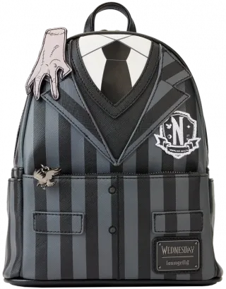Mini sac à dos Mercredi Addams Uniforme de la Nevermore Academy Cosplay Loungefly