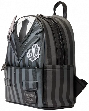 Mini sac à dos Mercredi Addams Uniforme de la Nevermore Academy Cosplay Loungefly