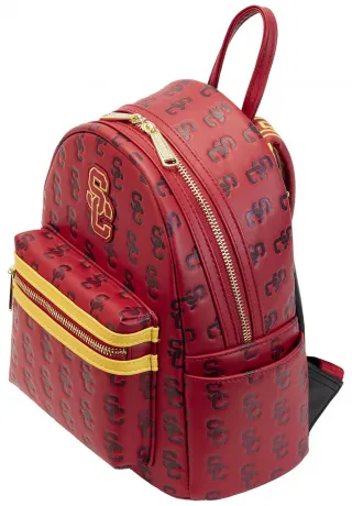 Mini sac à dos USC Trojans Cardinal SC Interlock Logo Loungefly