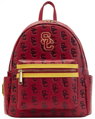 Mini sac à dos USC Trojans Cardinal SC Interlock Logo Loungefly