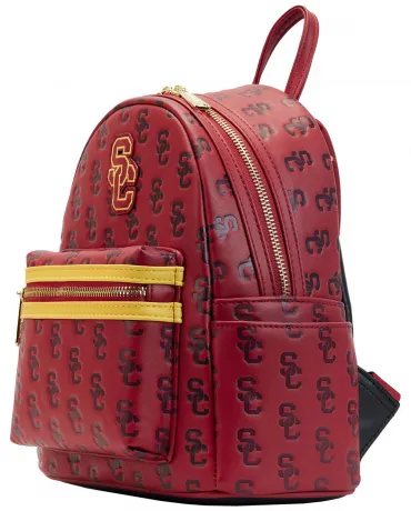 Mini sac à dos USC Trojans Cardinal SC Interlock Logo Loungefly
