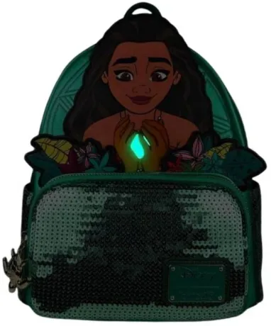 Mini sac à dos Vaiana Coeur de Te Fiti Glow Sequin Loungefly