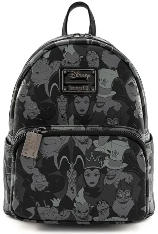 Mini sac à dos Villains Noir et Blanc Impression Intégrale Loungefly