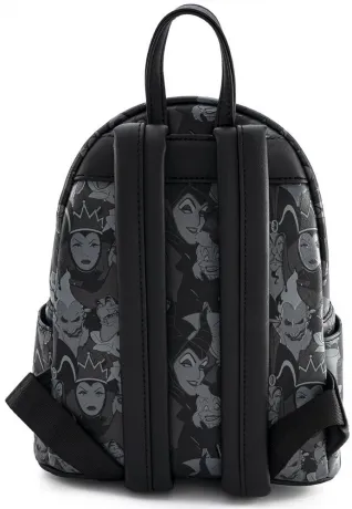 Mini sac à dos Villains Noir et Blanc Impression Intégrale Loungefly