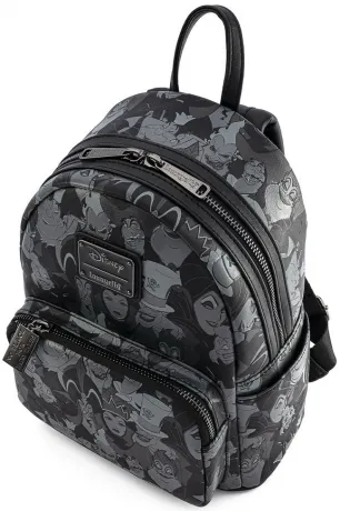 Mini sac à dos Villains Noir et Blanc Impression Intégrale Loungefly