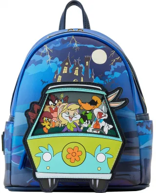 Mini sac à dos Warner Bros 100 ans Looney Tunes &amp; Scooby-Doo Glow Loungefly