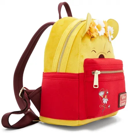 Mini sac à dos Winnie l&#039;Ourson Couronne Florale Floqué Cosplay Loungefly