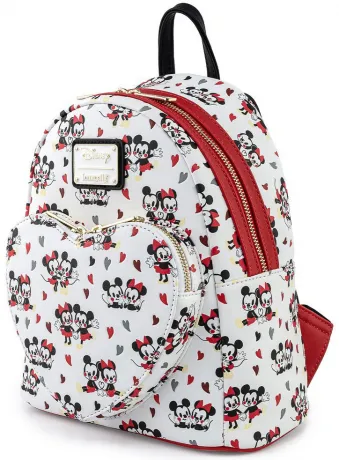 Mini sac à dos Mickey et Minnie Mouse Cœurs Loungefly